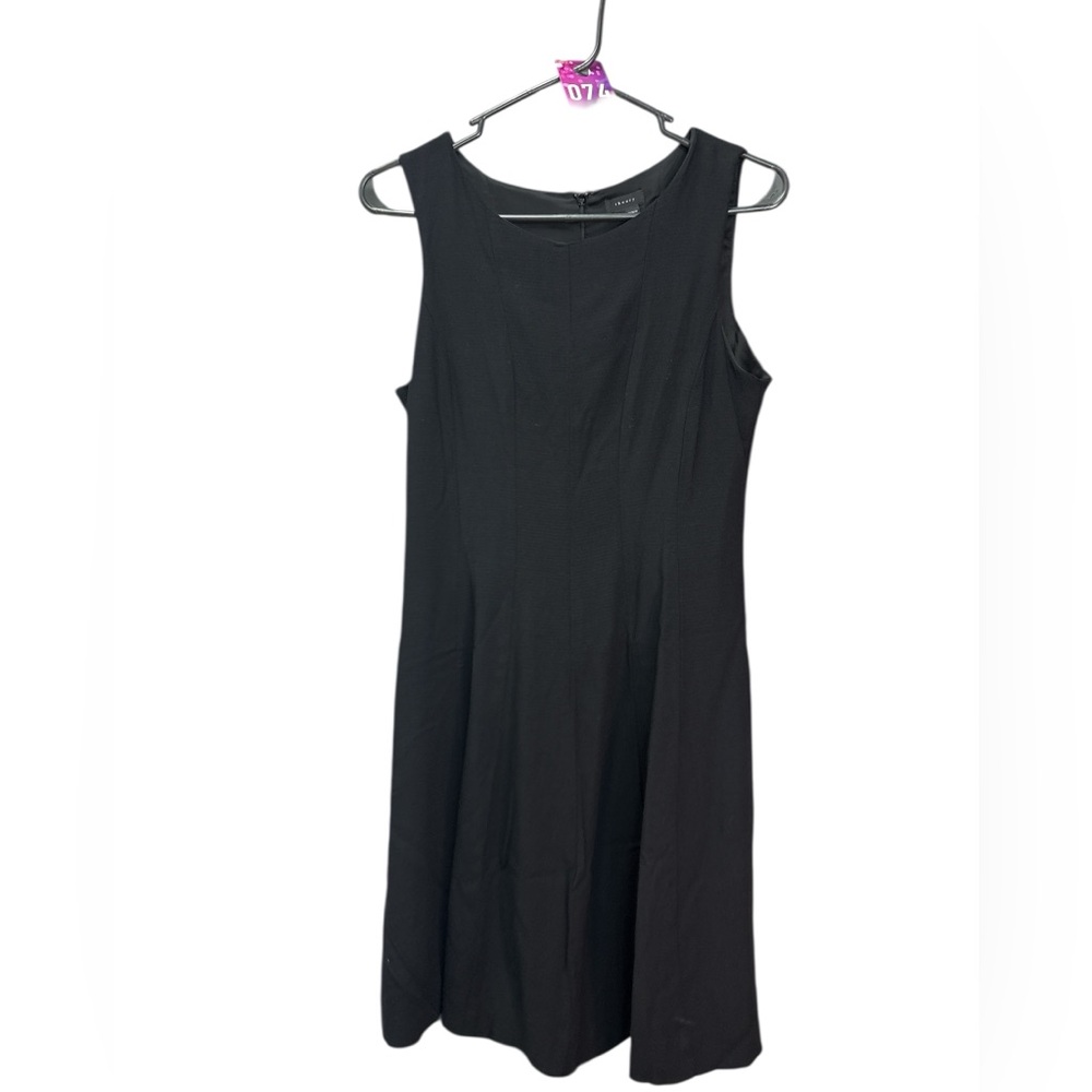 Theory Black Fit and Flare Mini Dress‎ Wool Blend Size 6 - Picture 4 of 4